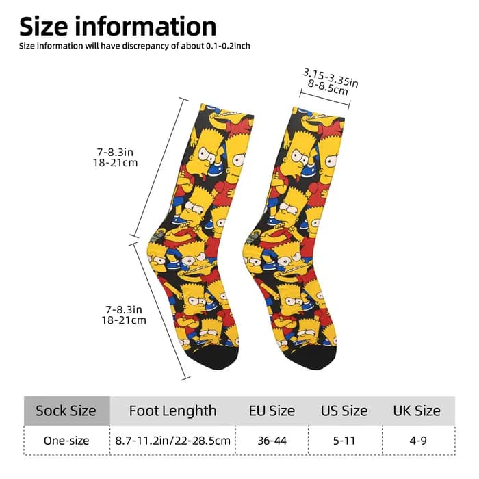 Chaussettes Bart des Simpsons