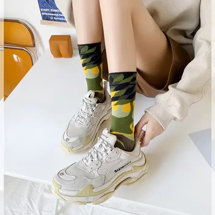 Chaussettes de rue peinture à l'huile française pour hommes et femmes