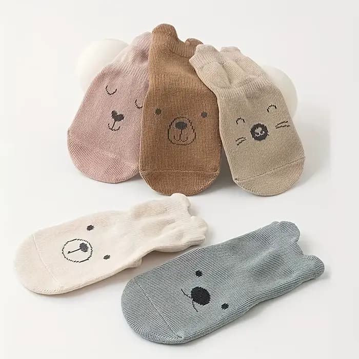 3 paires de chaussettes de sol pour bébé douces
