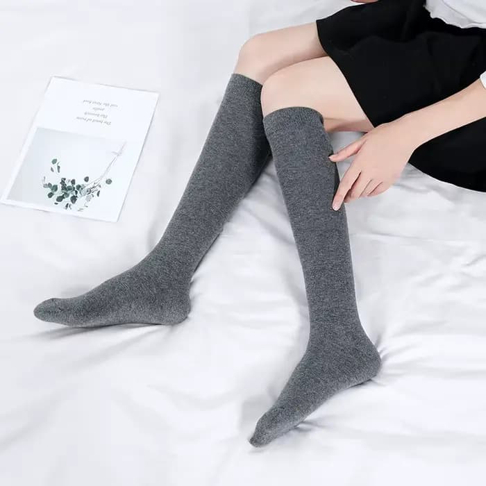 Harajuku rétro femmes coton automne hiver chaussettes longues décontracté épais chaud chaussette dame cadeau vert noir jaune gris rouge école fille