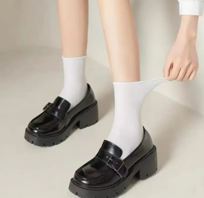 Chaussettes longues respirantes et fines en velours pour femmes et filles