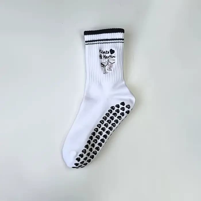 Lot de 3 paires de chaussettes antidérapantes Coffee Heart | Café brodé + points de poignée en forme de coeur