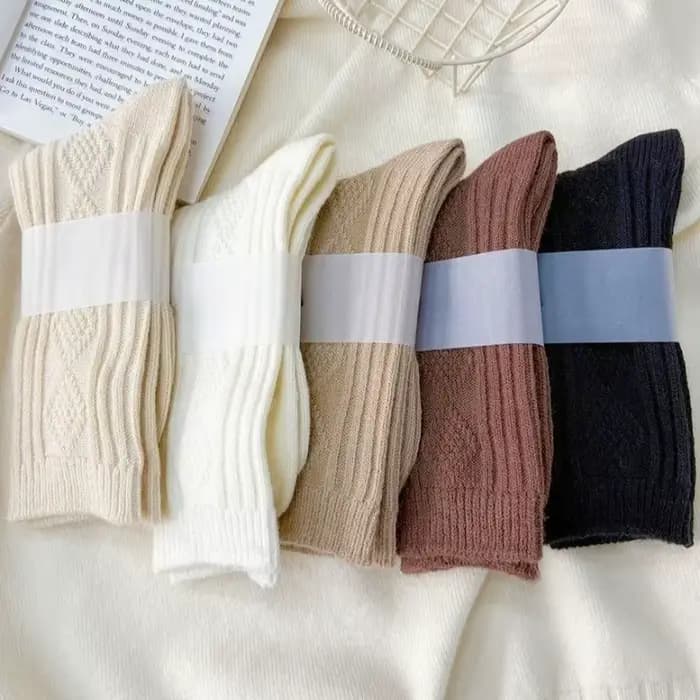 5 paires de chaussettes en laine pour femmes