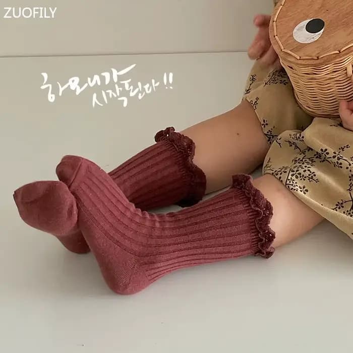 Chaussettes à volants pour bébés filles de 0 à 8 ans