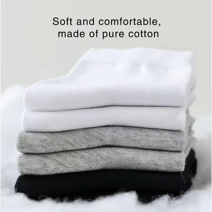 3 Paires Pure document Haute Qualité Blanc Hommes Coton Chaussettes Doux Respirant Antifavorable Noir