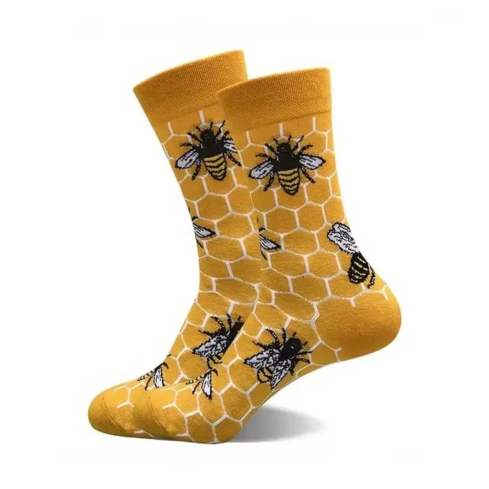 26 nouvelles chaussettes Harajuku amusantes pour femmes, motif petite abeille, chaussettes chaudes et confortables pour le quotidien, le loisir, cadeau, printemps et été