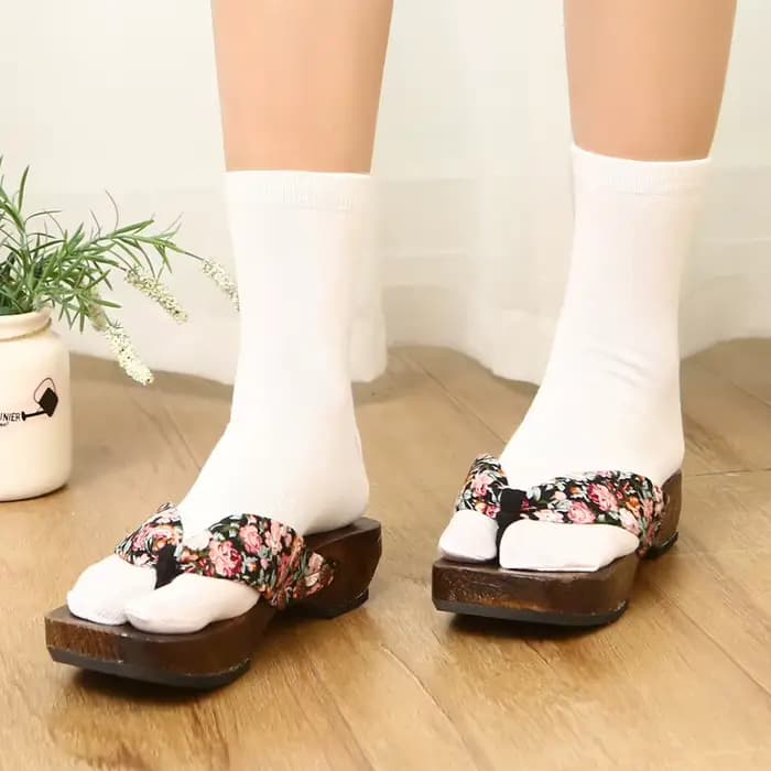 Chaussettes sabots japonais en coton pour hommes et femmes