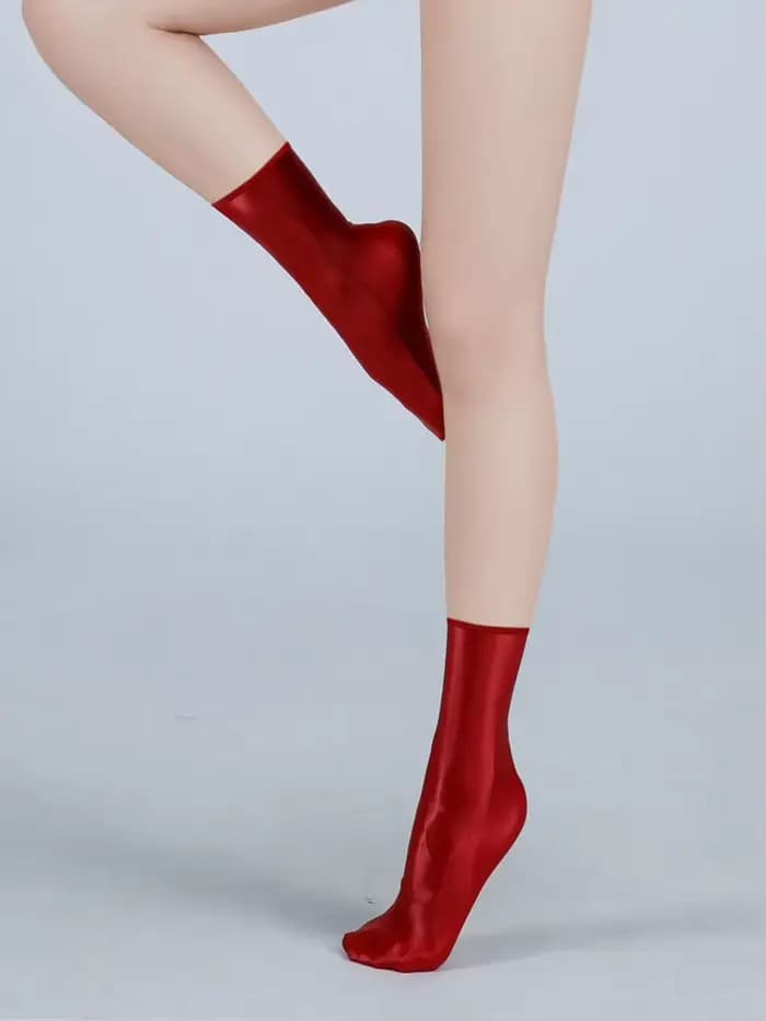 Chaussettes courtes en Satin brillant à l'huile