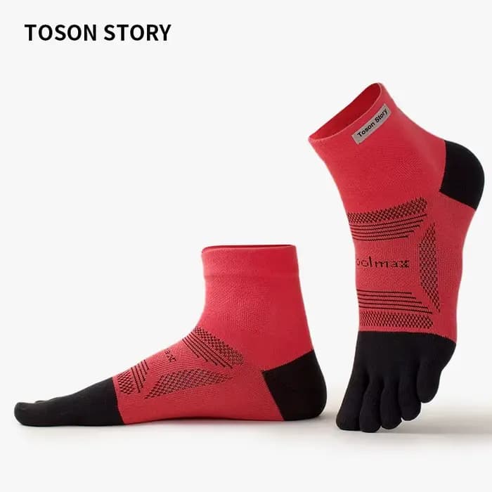 Chaussettes de sport en coton à cinq doigts pour hommes