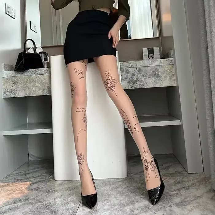Collants longs noirs pour femmes