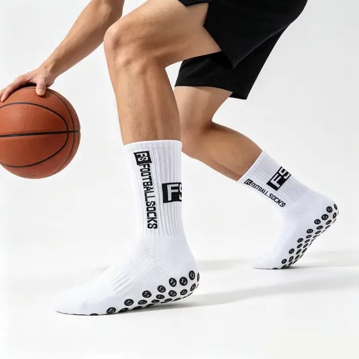 2 paires de chaussettes de football et de rugby unisexes pour hommes et femmes, antidérapantes, respirantes, résistantes aux chocs, pour l'exercice athlétique