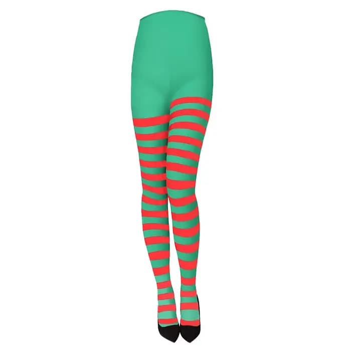 Collants rayés de noël pour femmes