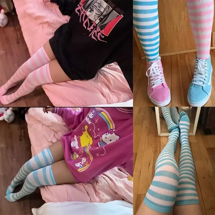 1 paire de chaussettes JK élégantes au genou pour dames