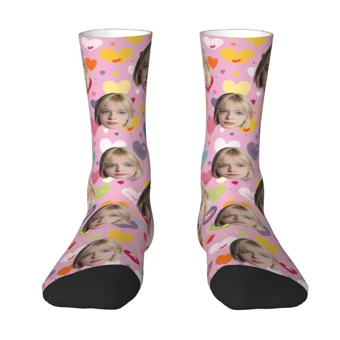 Chaussettes personnalisées en forme de visage