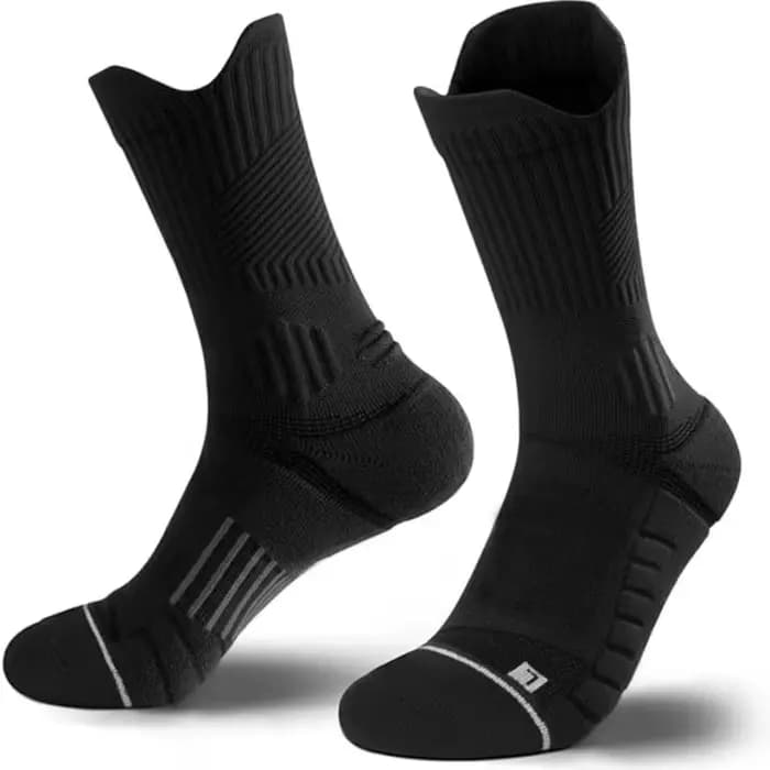 5 paires de chaussettes de sport professionnelles à haute élasticité et fond de serviette rembourré