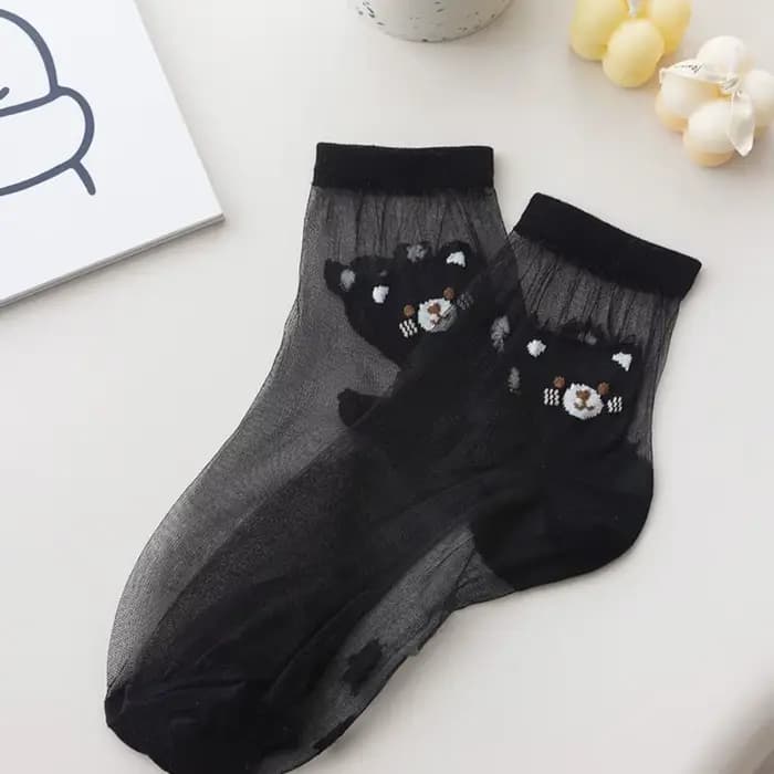 5 paires de chaussettes transparentes en soie cristal pour femmes, antidérapantes, en nylon, ultra-fines, respirantes, en patchwork