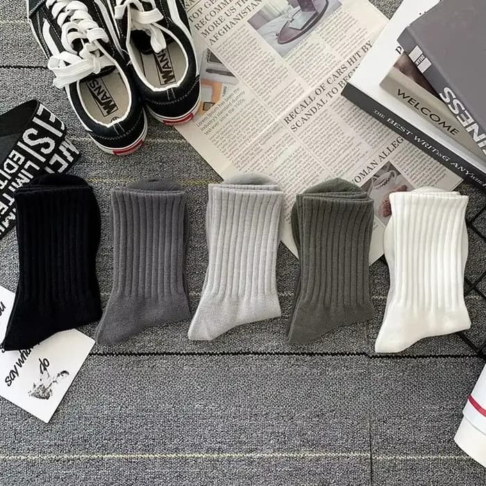 Ensemble de 5 paires de chaussettes chaudes noires et blanches pour hommes