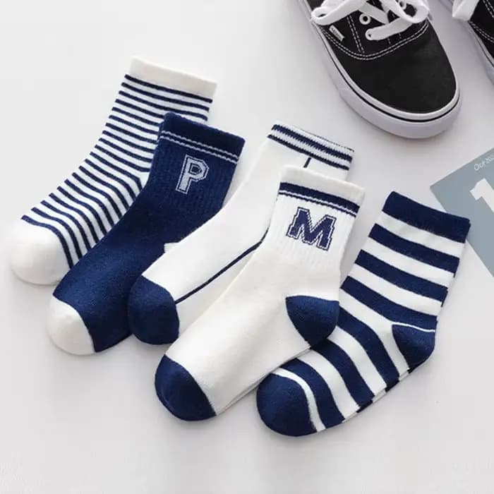 Chaussettes mi-tube en coton respirant pour enfants