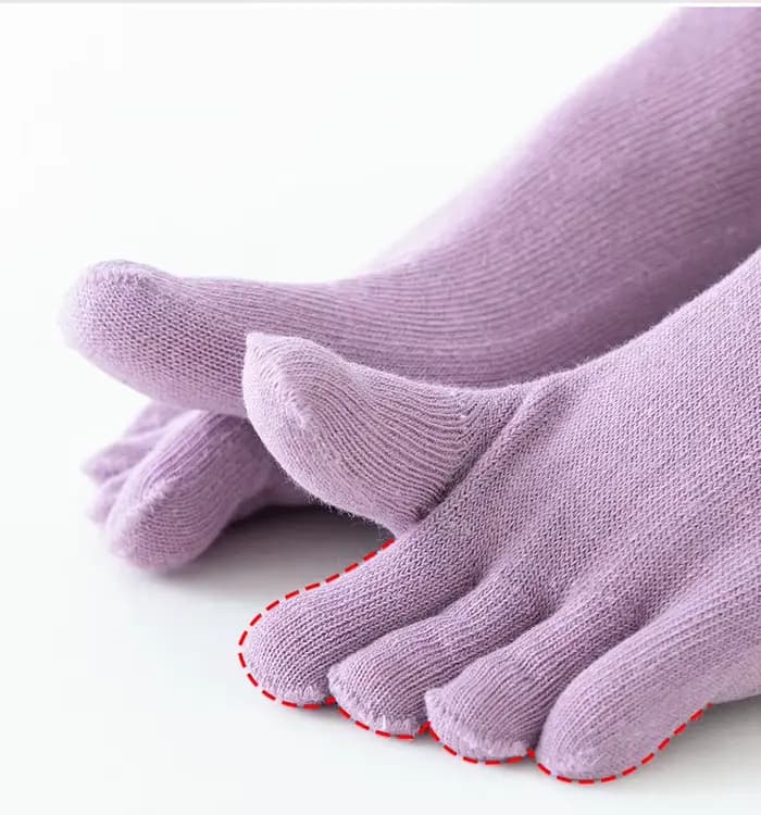 Chaussettes à cinq doigts pour femmes, en pur coton, à cinq orteils, absorbant la sueur, Tube central, à bout fendu, chaudes pour l'hiver