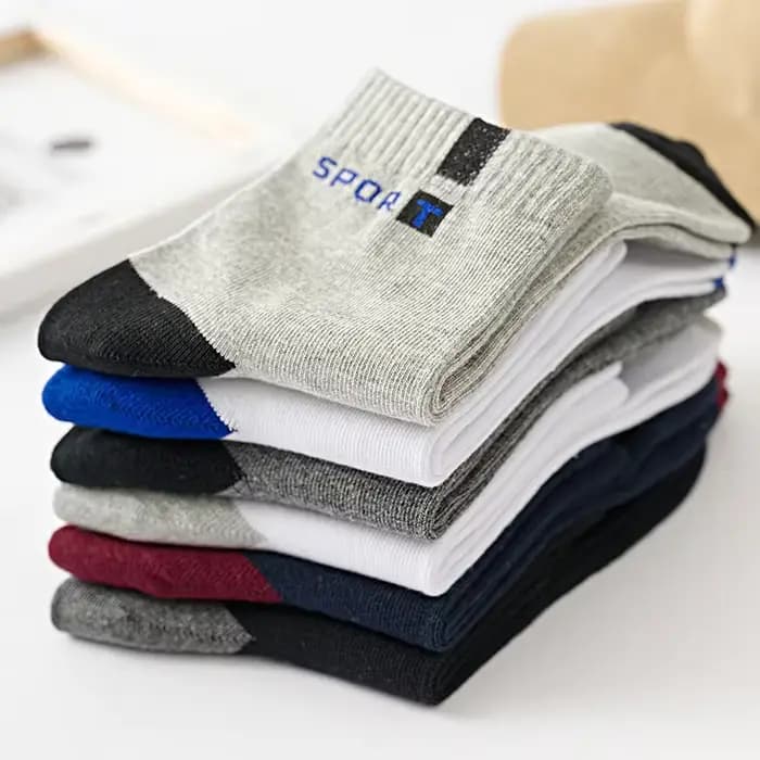 Chaussette en coton pour hommes Sport respirant doux lettre mode baskets haute élastique moyen Tube bas serviette Sox été course