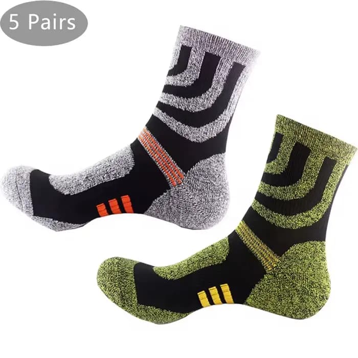 5 paires de chaussettes de sport en tissu éponge Coolmax