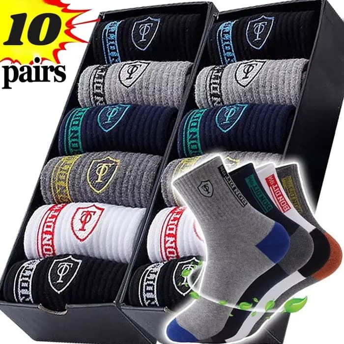 5/10 paires de chaussettes de basket-ball respirantes pour hommes pour le printemps et l'automne