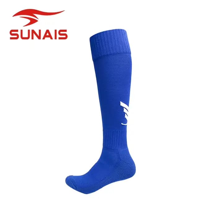 SUNAIS Chaussettes de sport pour hommes, chaussettes de football hautes antidérapantes, chaussettes de football en tissu épais, chaussettes au genou anti-usure confortables 527734
