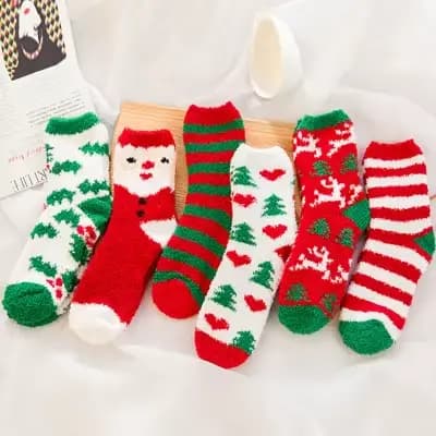 Chaussettes thermiques en velours de corail pour femme