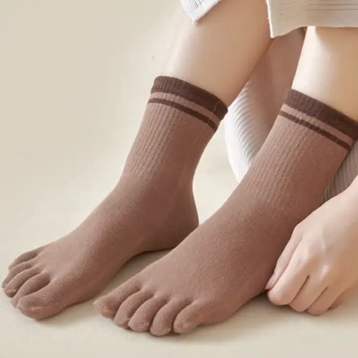 1/4 paires de chaussettes à cinq doigts pour femmes
