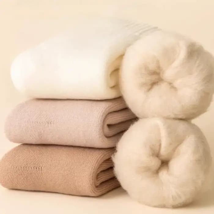 1 paire de chaussettes thermiques chaudes d'hiver pour femmes