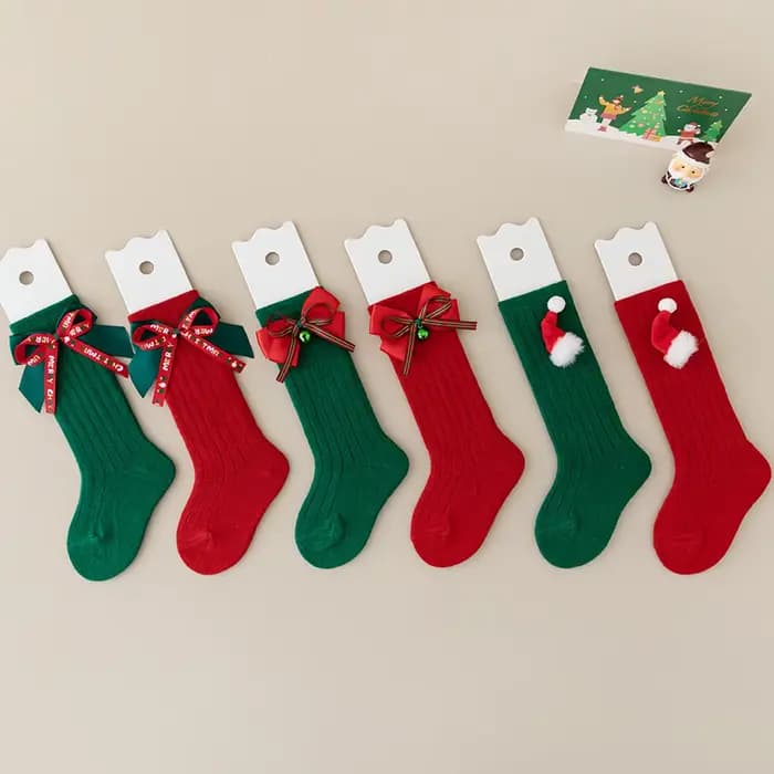 Chaussettes mi-mollet pour nouveau-né garçon et fille