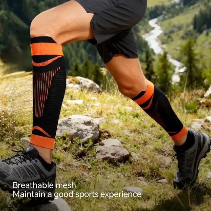1 paire de manchons de compression élastiques pour mollets