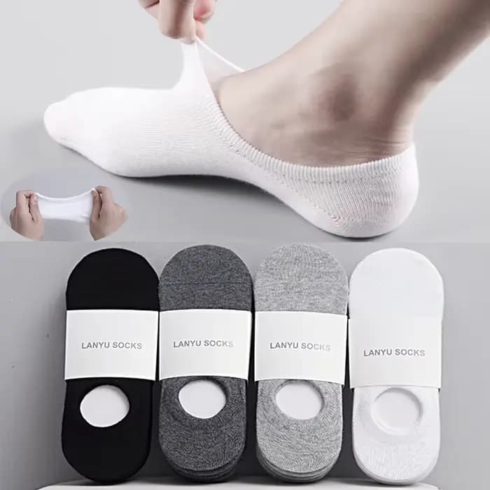 5 paire/lot mode heureux hommes bateau Soc Silicone Invisible coton chaussettes mâle cheville chaussette pantoufles Meia