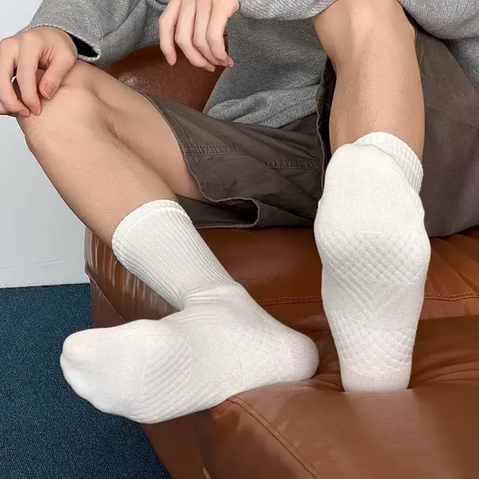 Hommes chaussettes nouveau automne Simple couleur unie décontracté