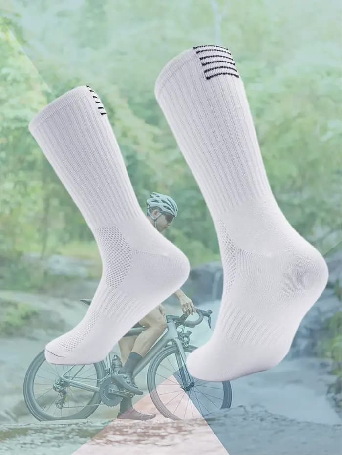 1 paire de chaussettes de cyclisme à compression