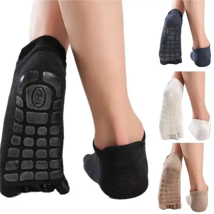 Mode nouveaux hommes hiver épaissi cinq doigts chaussettes chaud antidérapant poignée Fitness orteil bas mollet