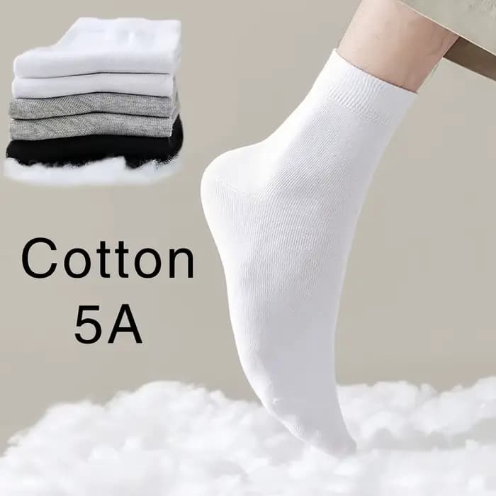 3 Paires Pure document Haute Qualité Blanc Hommes Coton Chaussettes Doux Respirant Antifavorable Noir
