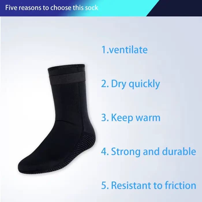Chaussettes de plongée antidérapantes en néoprène de 3mm