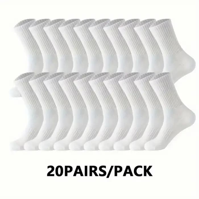 10/20 paires hommes femmes Anti odeur tricoté mi Tube chaussettes adaptées toutes les saisons absorbant la sueur respirant Couples décontracté sport chaussette
