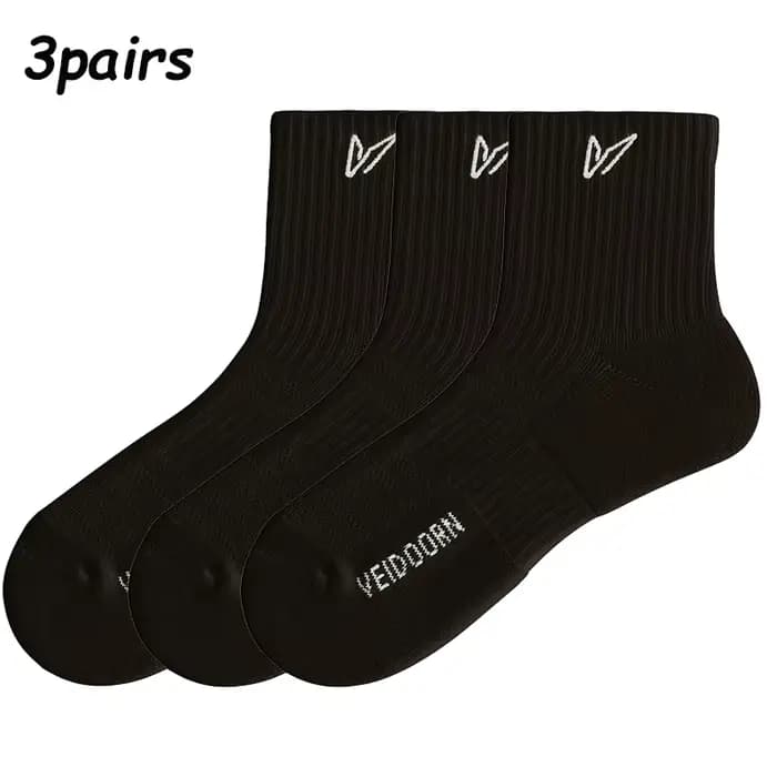 Chaussettes de sport monochromes pour hommes et femmes