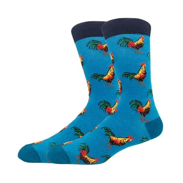 Mode homme automne hiver Skateboard chaussettes heureux créatif pingouin dauphin requin koala chaussettes nouveauté équipage drôle homme chaussettes