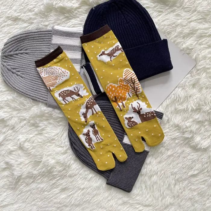 Chaussettes de noël en coton peigné pour femmes