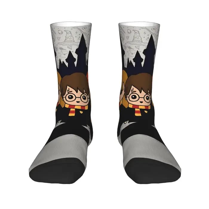 H-harry p-potter bas Kawaii chaussettes femmes hommes