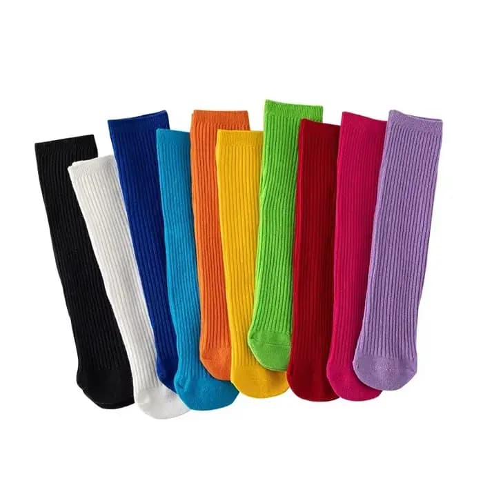 Chaussette en coton rayée pour garçons et filles