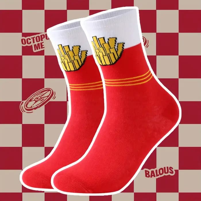 Une paire de chaussettes françaises rouges pour hommes pour quatre saisons