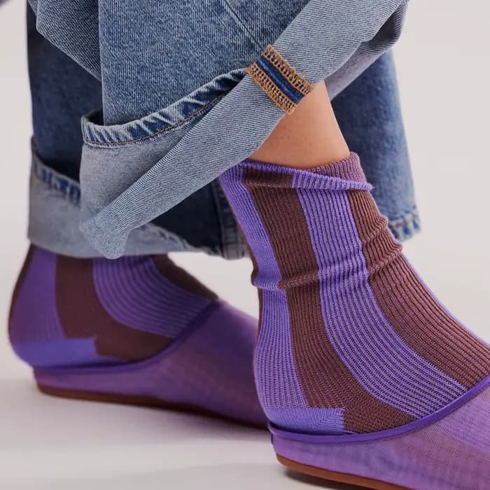 Chaussettes unisexes à rayures de couleur assortie