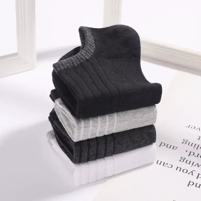 Chaussette courte pour hommes pour printemps été automne décontracté coton noir blanc gris respirant Invisible