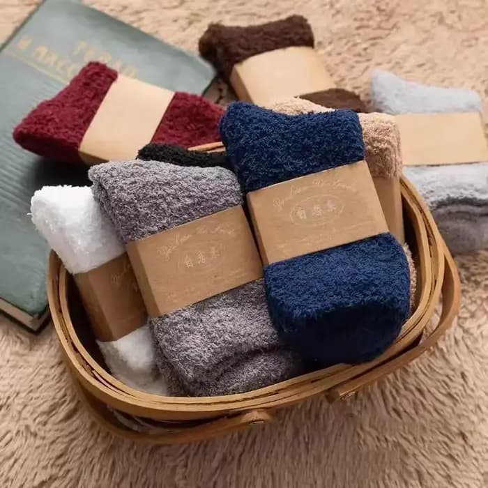 1/3 paires de chaussettes en polaire corail pour hommes