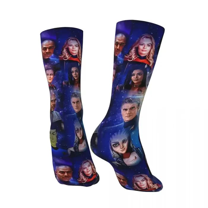 Stars Treks Groups Chaussettes Starfleet Movie Bas tendance Femmes Hommes Chaud Doux