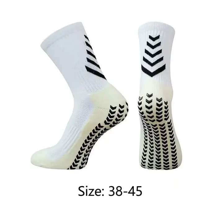 1 paire de chaussettes de football antidérapantes